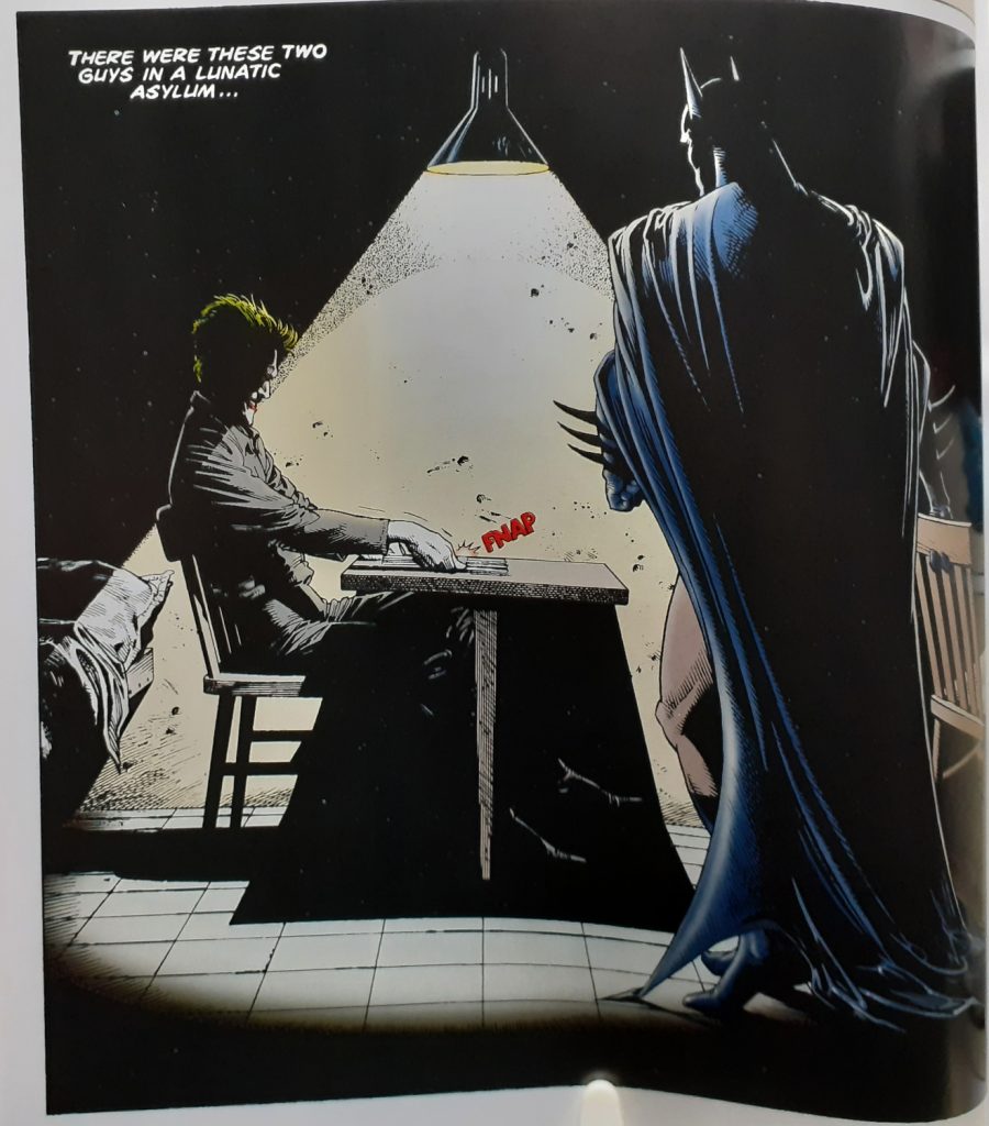 The same panel but this time from the Deluxe Edition. The colouring is much more muted and the light from the overhead lamp is a much more subtle yellow.